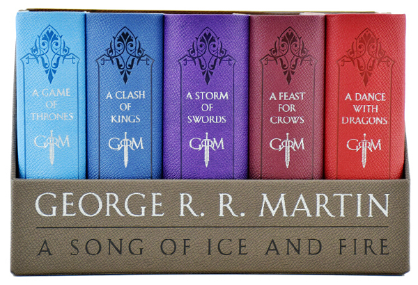 George R. R. Martin's A Game of Thrones Leather-Cloth Boxed Set (Song of  Ice and Fire Series): A Game of Thrones, A Clash of Kings, A Storm of  Swords, A Feast for